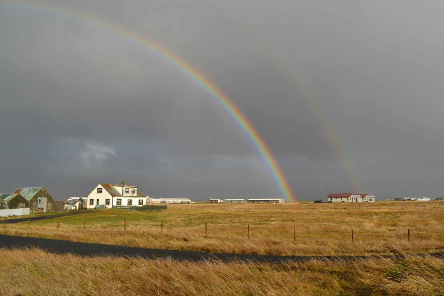 Double rainbows in Iceland are not rare