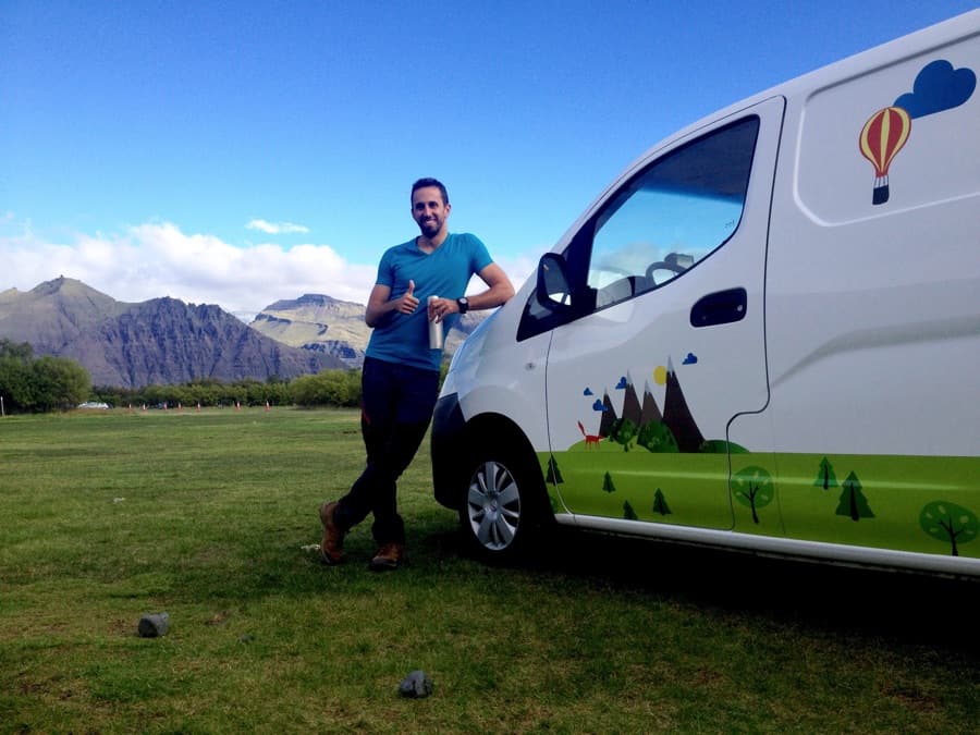 Camper van for hire in Iceland