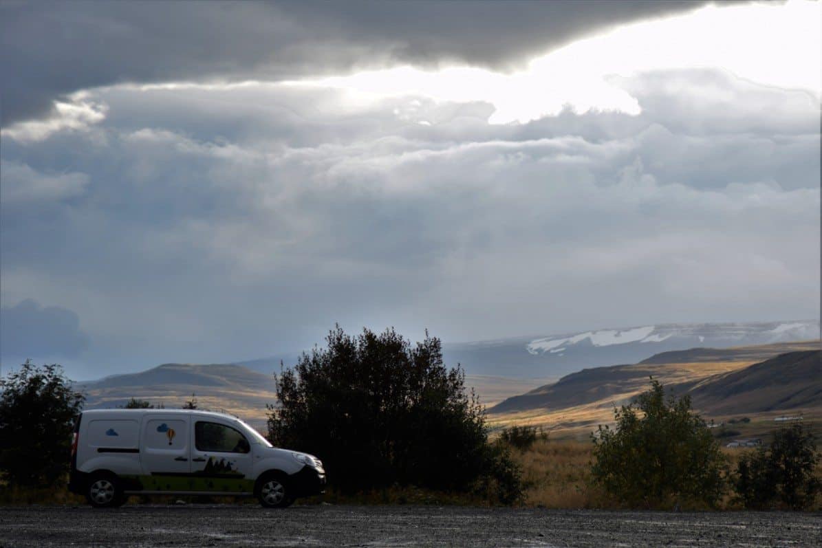 Tour around Iceland in a camper van