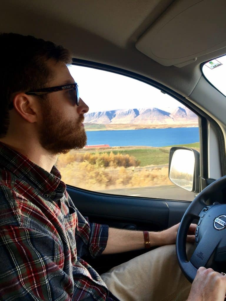 Driving a camper van in Iceland