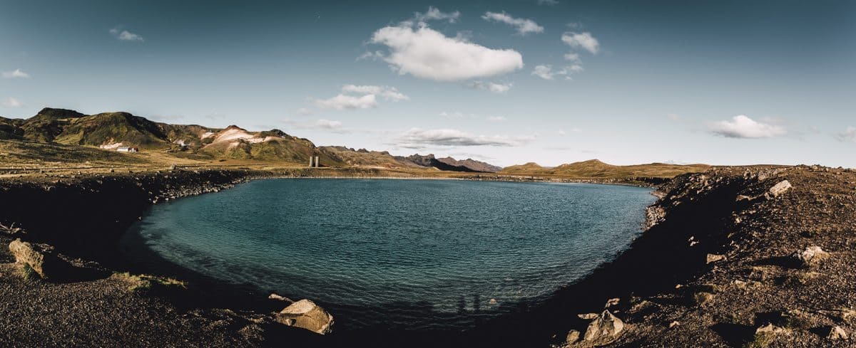 Secret lake in south Iceland