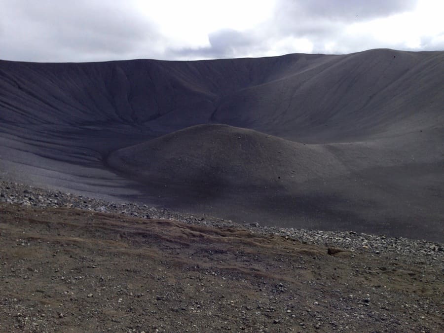 The famous Icelandic crater Hverfjall in Iceland