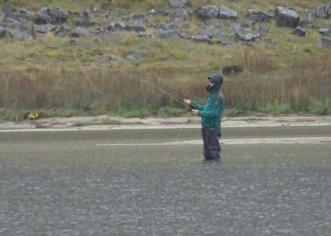 Fishing in Lake Sauðlauksdalsvatn