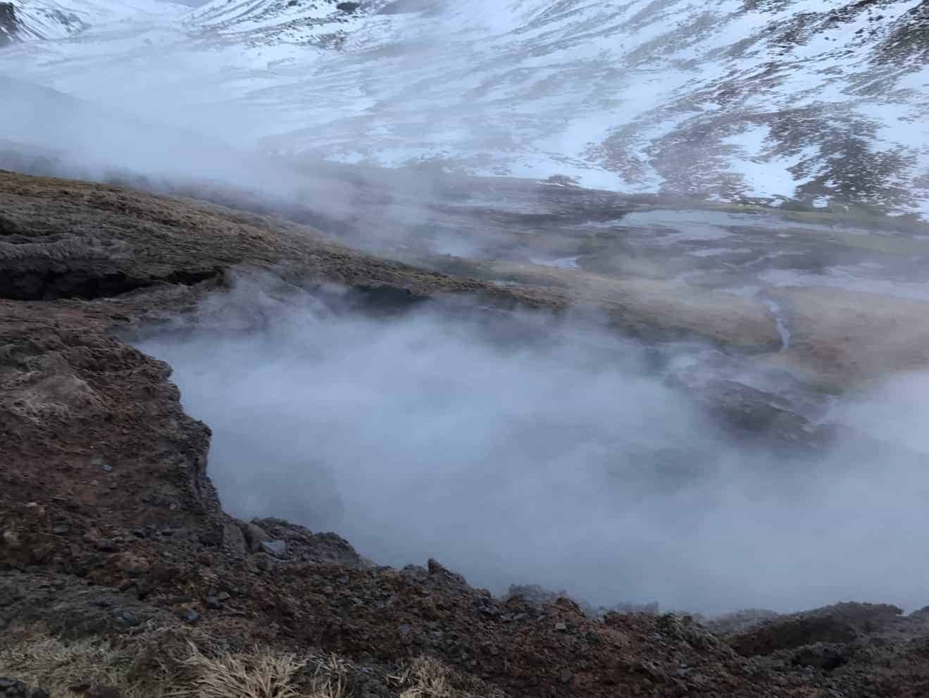 The hot spring in Reykjadalur above Hveragerði