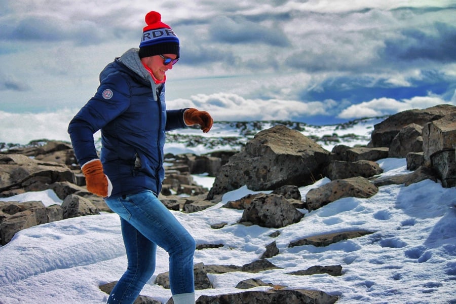 Snowball wars in Iceland