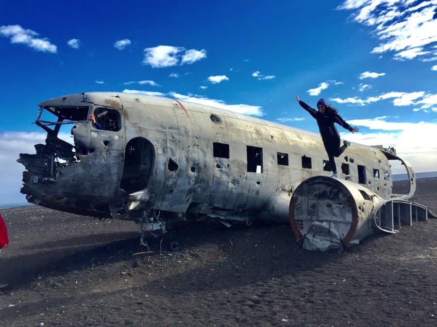 Deserted airplane in Iceland