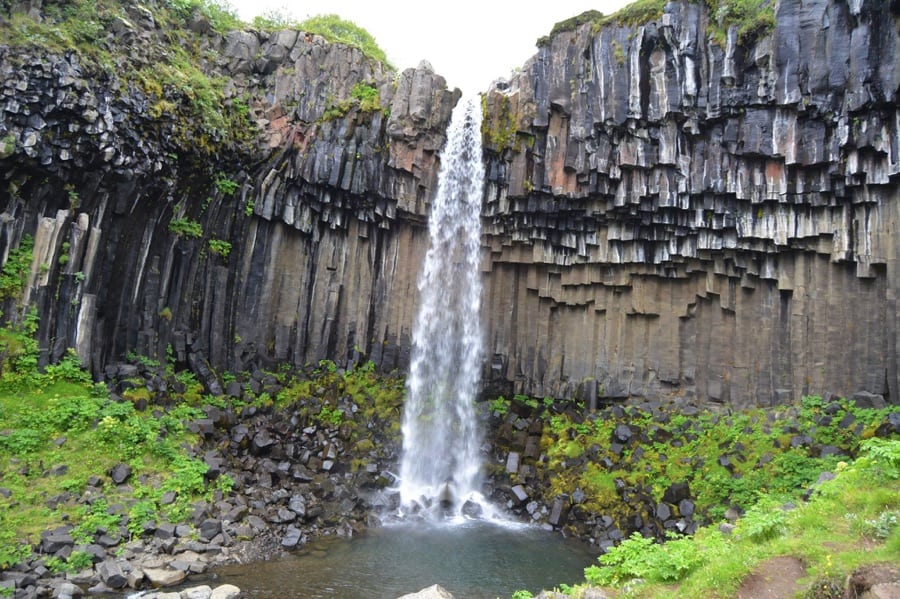 Svartifoss waterfall in south Iceland