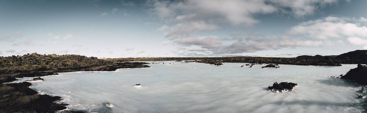 A panorama picture of the Blue Lagoon