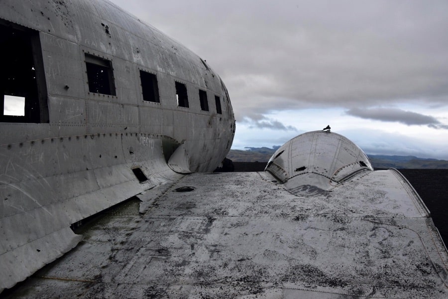 The crashed DC-3 in south Iceland