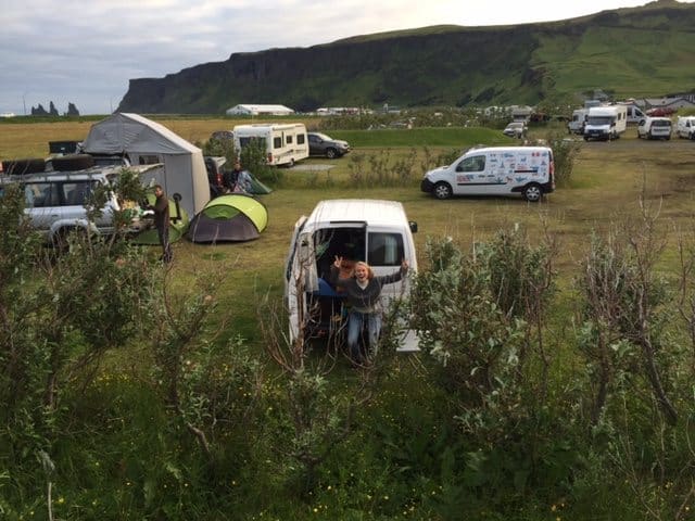 Camp site in south Iceland