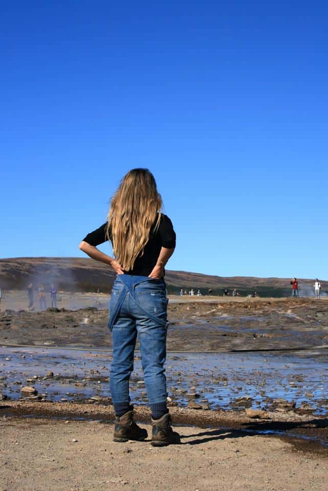 Waiting for Strokkur to erupt