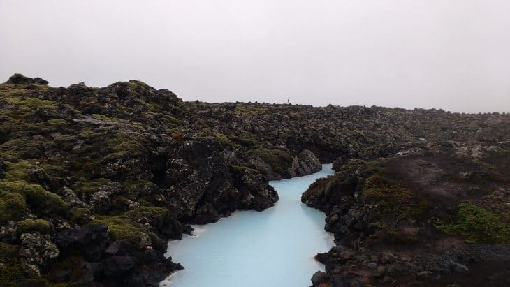 Thermal water runoff from the Blue Lagoon